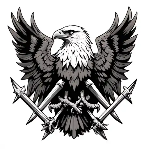 Eagle With Fasces And Spears