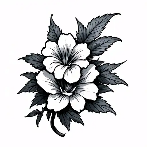 Larkspur Flower With Hammer Head Shark