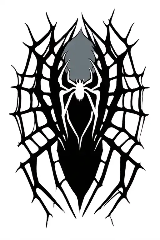 Spider Web With A W