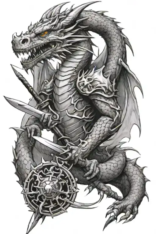 Caraxes Dragon With Dark Sister Sword