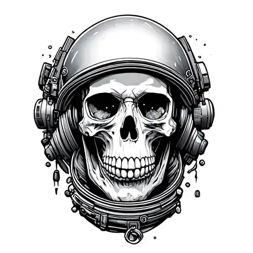 Astronaugt Skull The World Is Yours