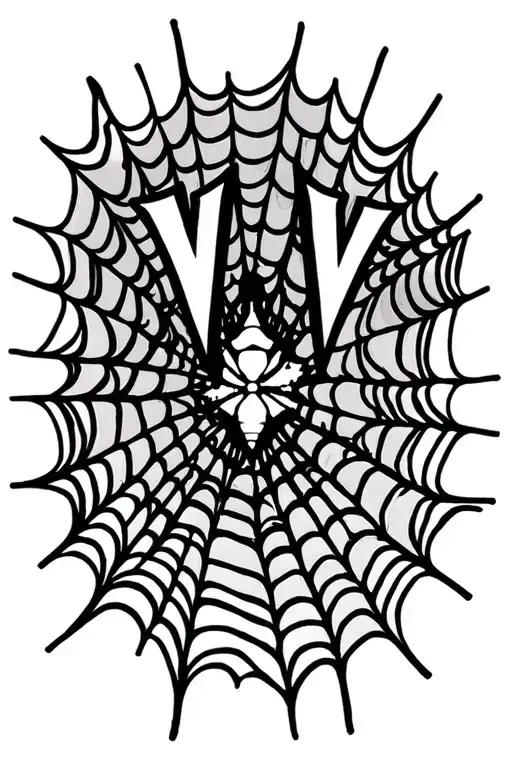 Spider Web With A W In The Web