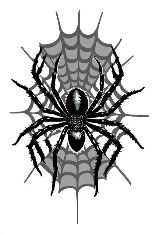 Spider Web With A W And Spider In The Web