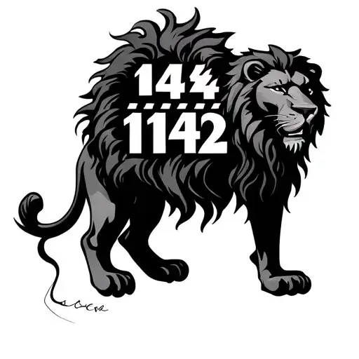 Lion In Police Bade Outline With Number Inside Hidden 1142 For Women