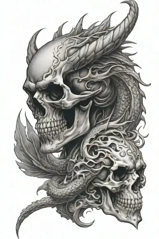 Skull And Dragon