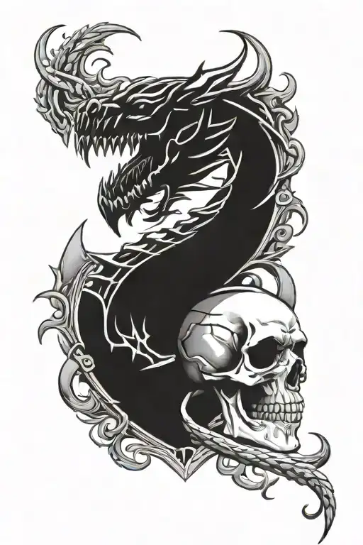 Skull And Dragon Shield