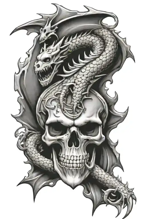 Skull And Dragon Shield