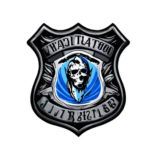 Blue Line And Badge 3742