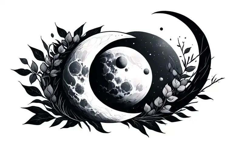 Waxing Moon Fine Line