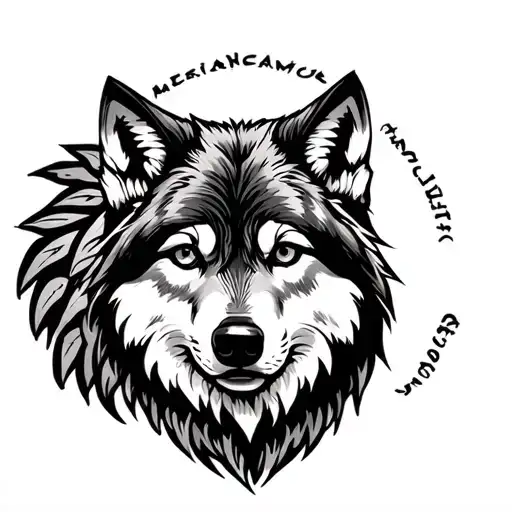 Mexican Wolf Tatto On The Arm Sleeve