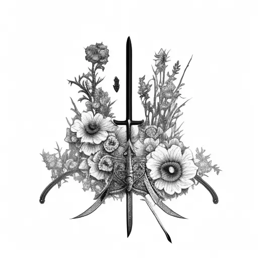A Sword Made Of Flowers