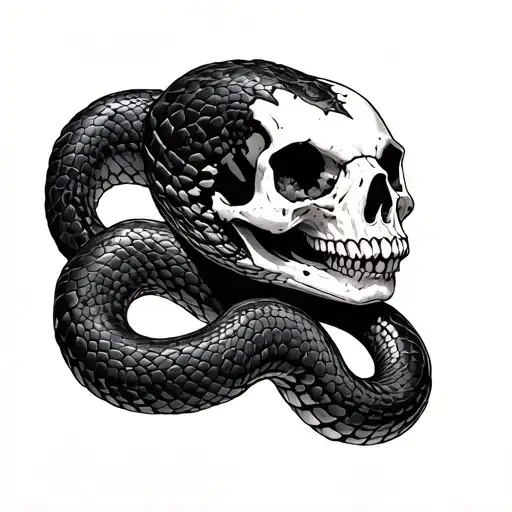 Snake With A Crushed Skull