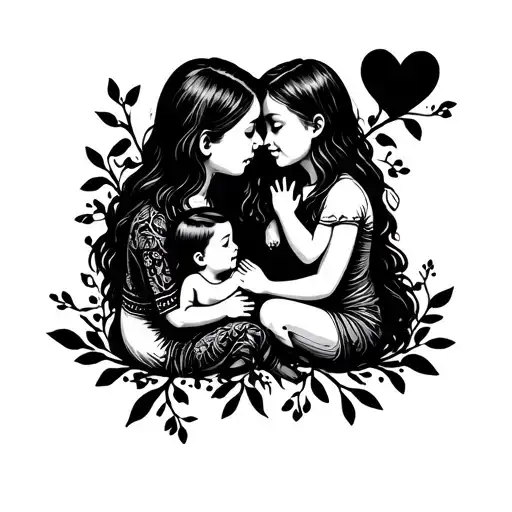 Unconditional Love And Children Surrounded