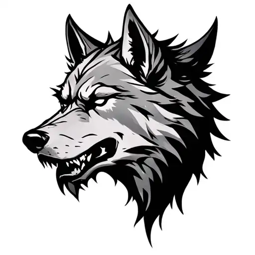 Witcher Wolf Head In Warhammer 40K Style