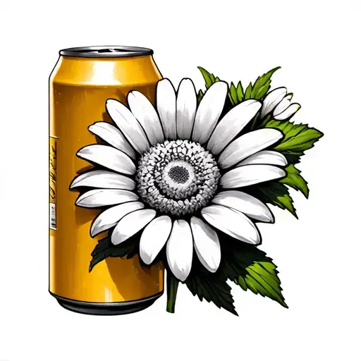 Daisy On A Miller Lite Can