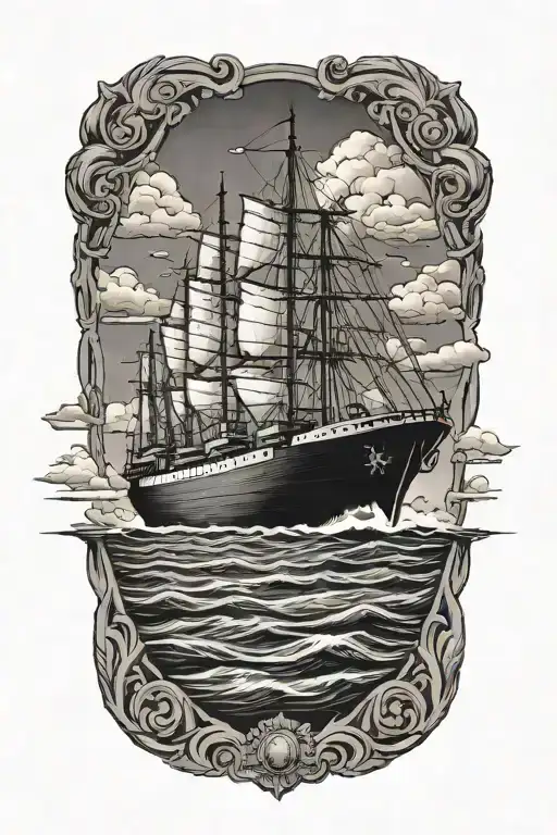 Container Ship Sailing