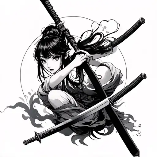 Japanese Girl With Sword
