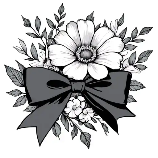 March And February Birth Flower With Bow