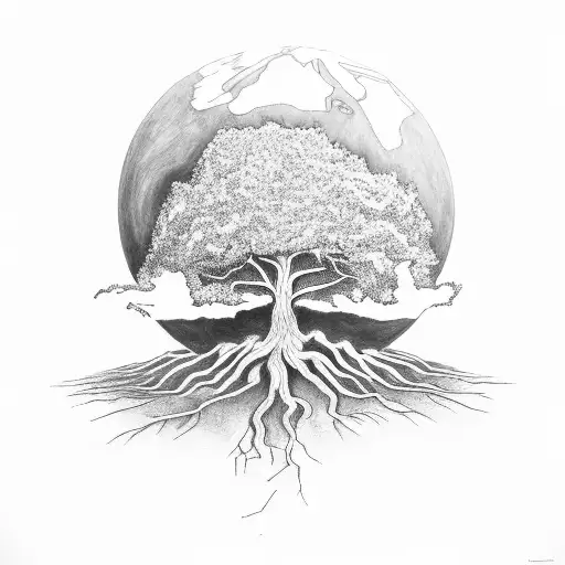 Tree With Earth