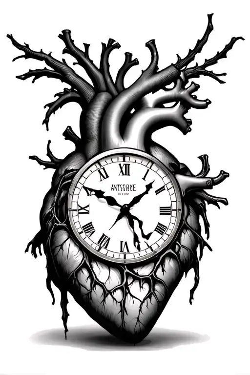 Anatomical Heart Decaying Clock