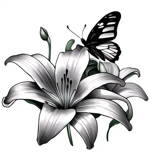 Lily And Butterfly