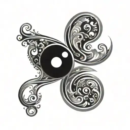 The Yin Yang Symbol In The Shape Of A Semicolon