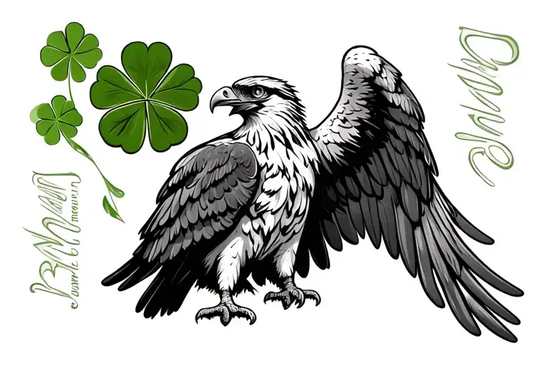Philippine Eagle Wings And Canada Malle Leaf Clover With Familia Lettering