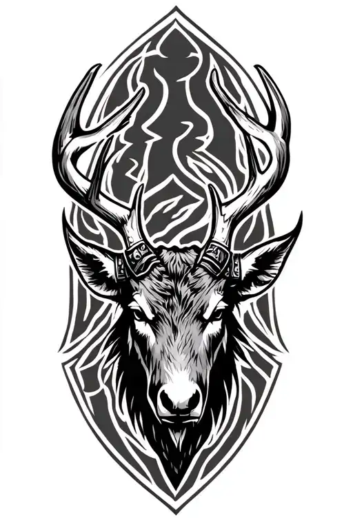 Viking Stag Head