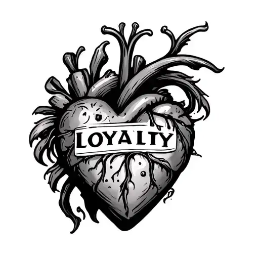 A Heart With Something Cool Going On With It And The Word Loyalty Somewhere