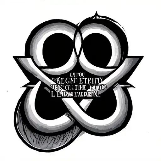 Latin Quote And Geometric Eternity Symbol