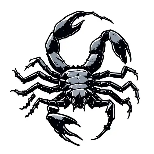 Animated Scorpio Constellation Minimalist Tattoo For Men Entire Arm