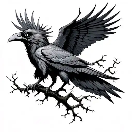 Ravens Odins Tree