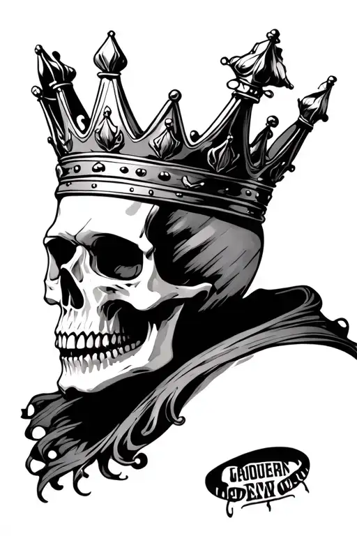 Skull Wearing A Crown