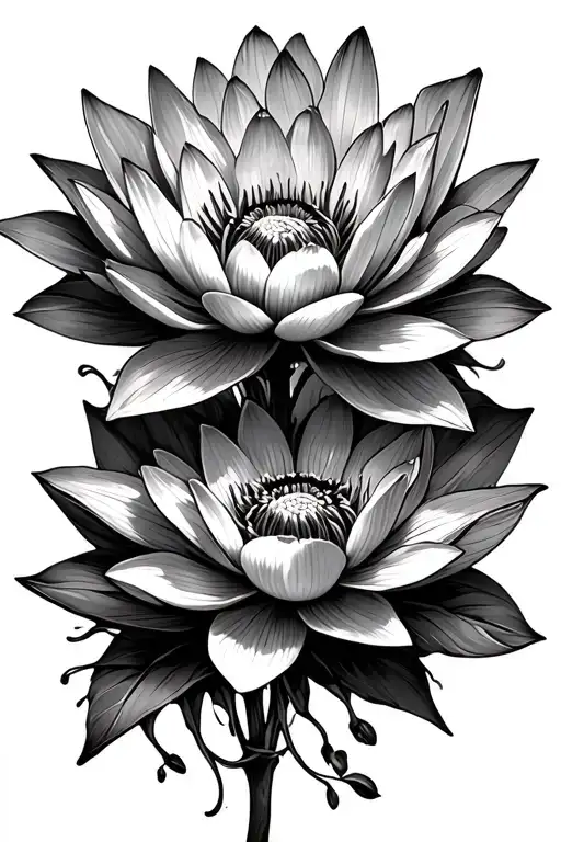 Water Lily And Poppy Flowers