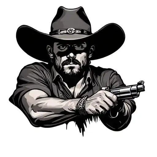 Cowboy With Gun