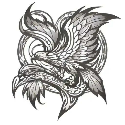 Phoenix On Forearm One Side