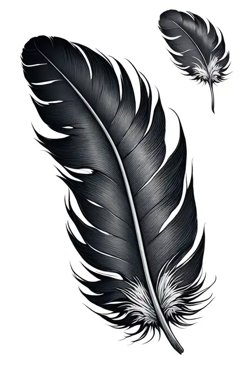 Embroidered Feather