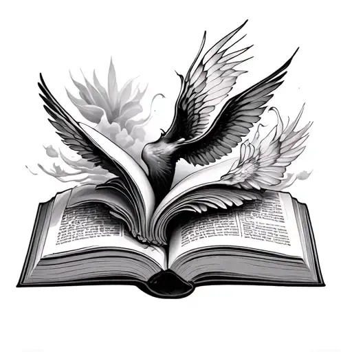 Book With Pages Flying