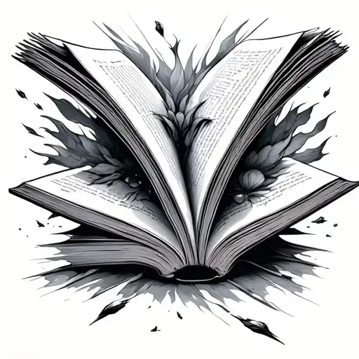 Book With Pages Flying Away