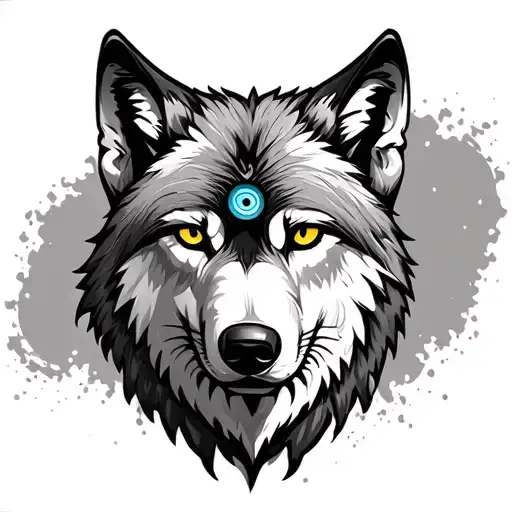 Wolf Head With 3Rd Eye
