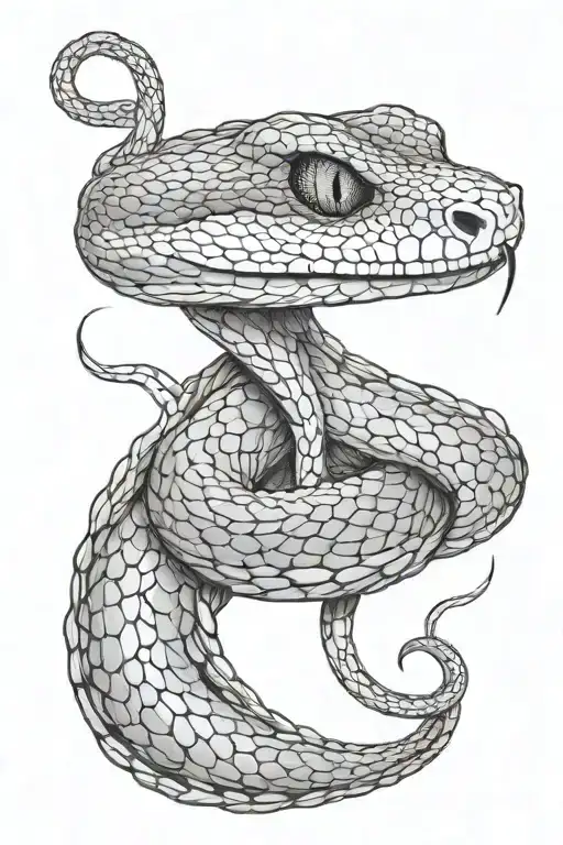 Snake That Wraps Around Under Bicep And Head Comes Next To Elbow