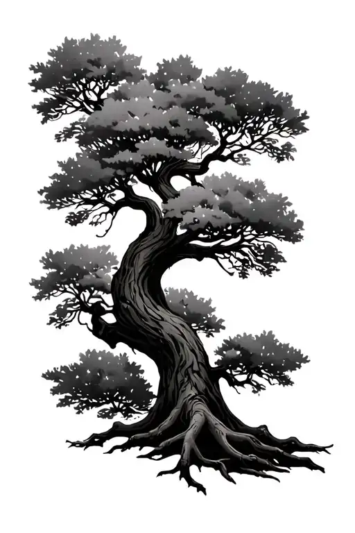 Tree Shilluette With Names