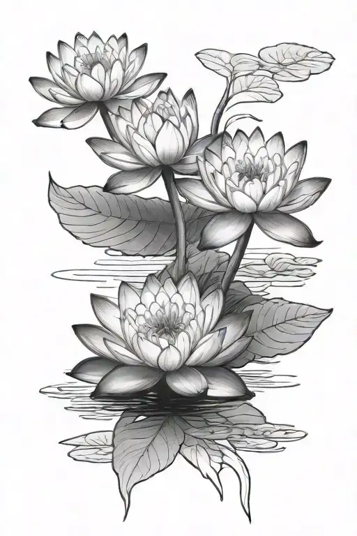 Two Water Lillies Thigh