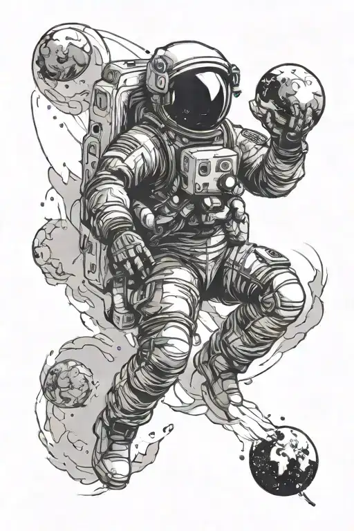 Astronaut Floating In Space