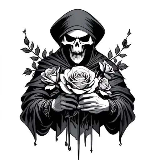 The Reaper With Roses In His Hand