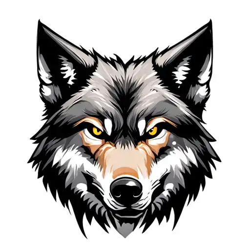 Wolf Staring Angry Design Like Real Eyes Realize