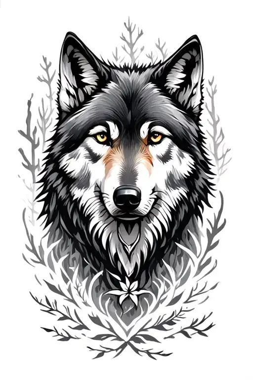 Forest And Wolf Surrounded