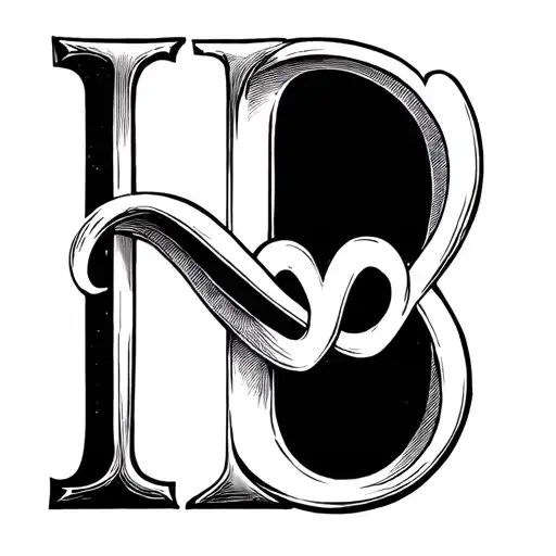 Letter P With Infinity Symbol And Heart