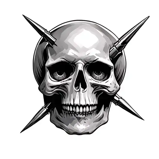 Skull With Spike Thru Eye Socket