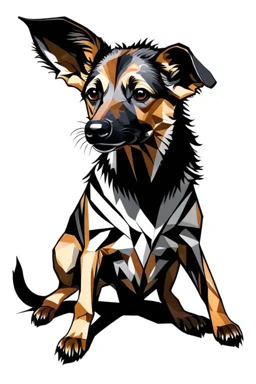 Geometric African Wild Dog